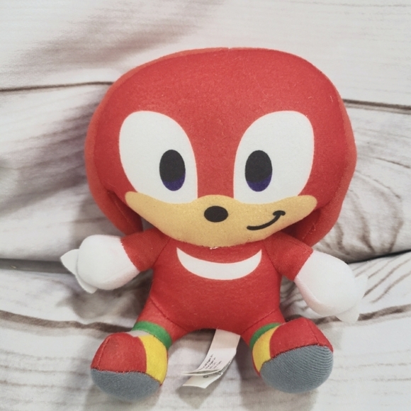 Sonic The Hedgehog Knuckles Plush Stuffed Toy Sitting Toy Factory 6 Inch 2021 - Picture 1 of 10